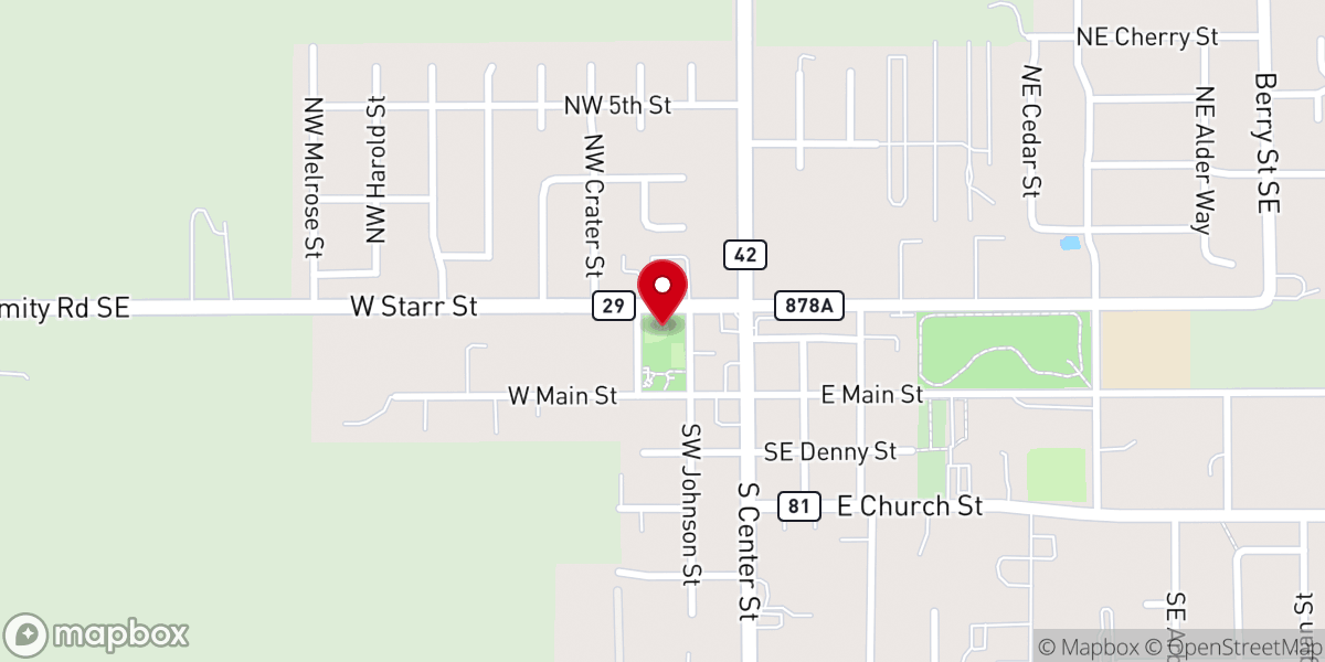 Map showing location of Sublimity Park