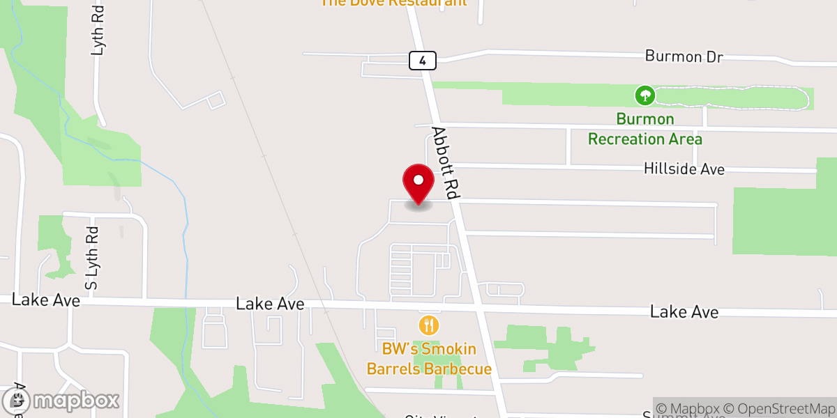 Map showing location of Our Lady of the Sacred Heart