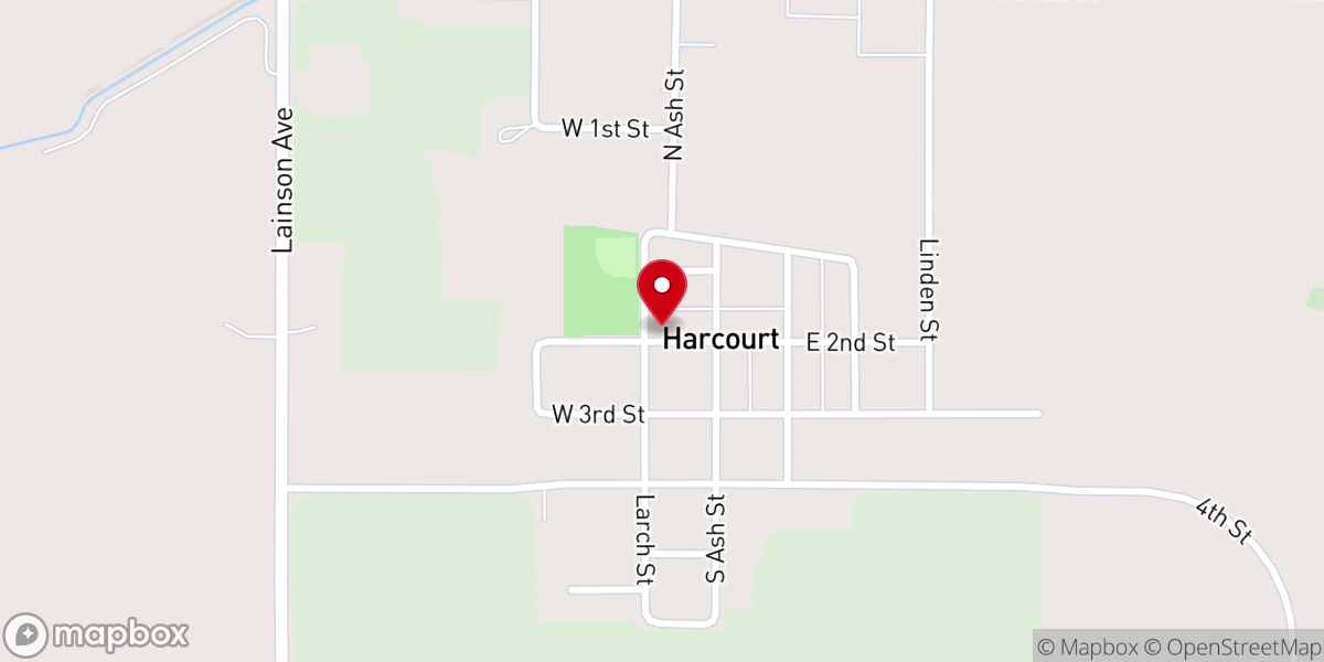 Map showing location of United Methodist Church