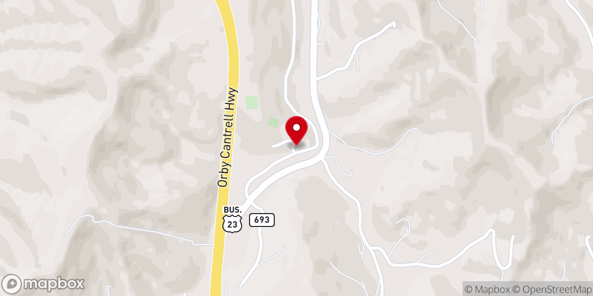 Map showing location of First Presbyterian Church of Pound