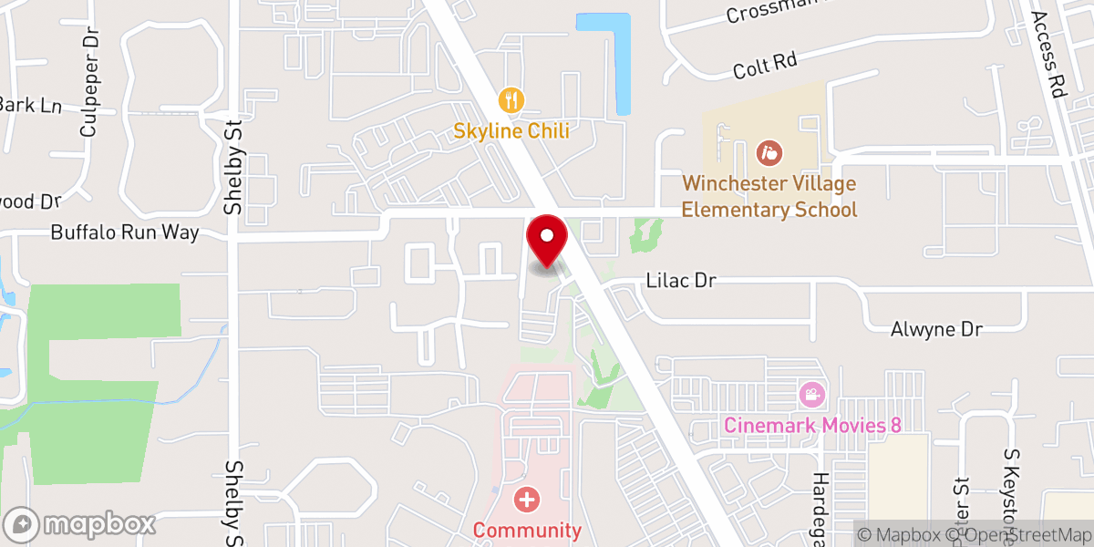 Map showing location of Christ Indianapolis United Methodist Church
