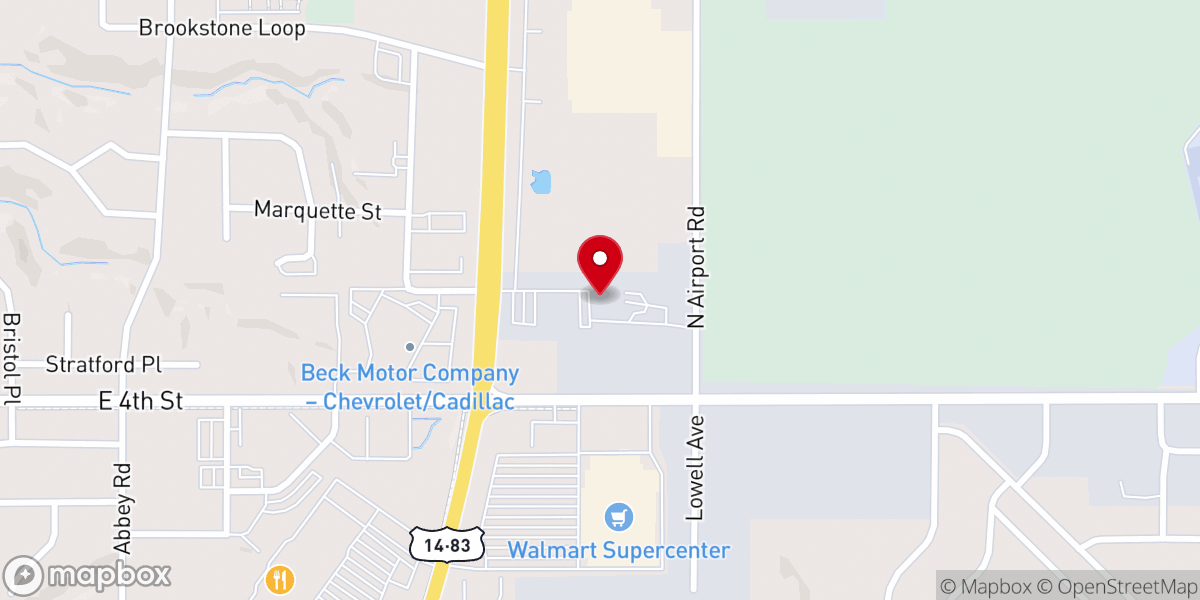 Map showing location of River of Life Lutheran Church