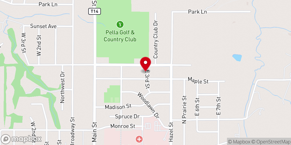 Map showing location of Calvary Christian Reformed Church