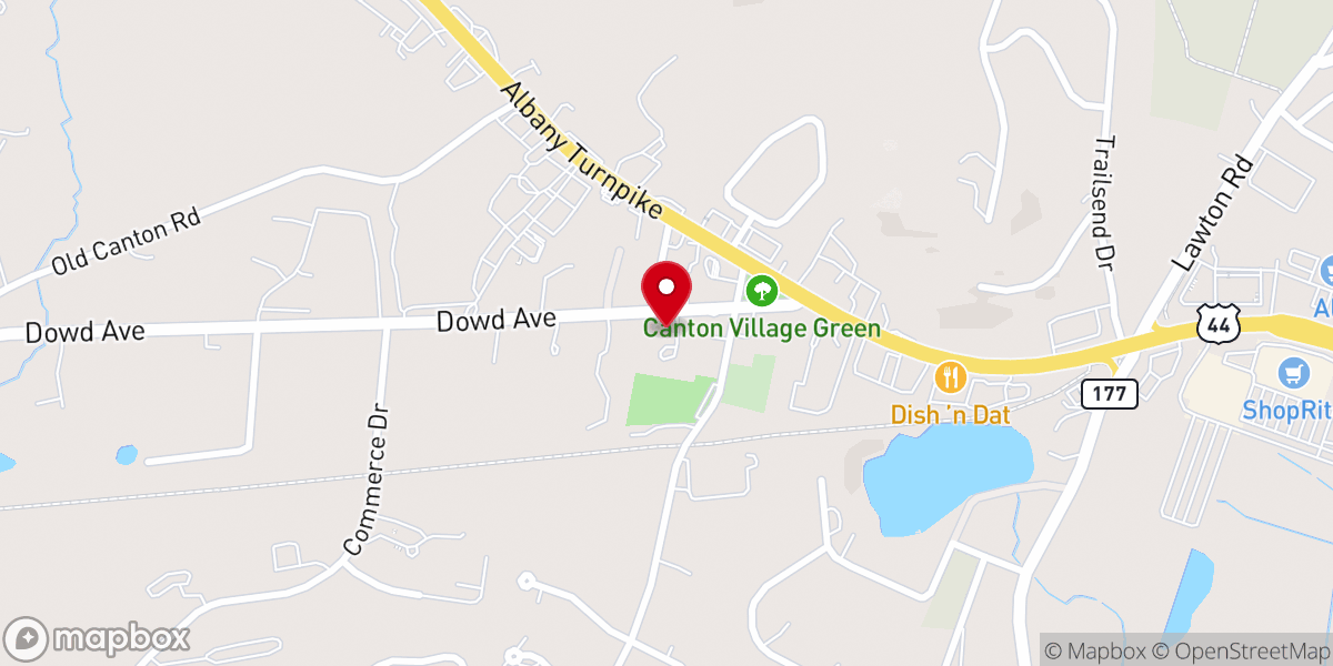 Map showing location of Canton Community Baptist Church