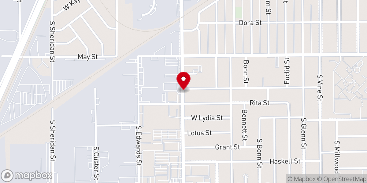 Map showing location of First Pentecostal Holiness Church