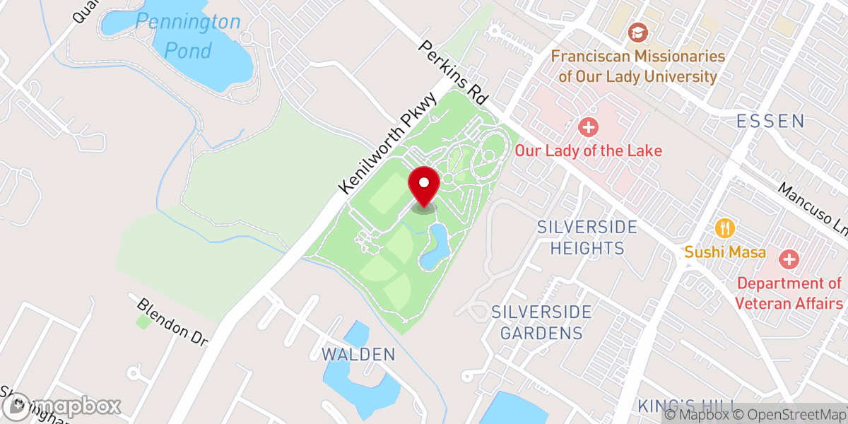 Map showing location of Perkins Road Community Park