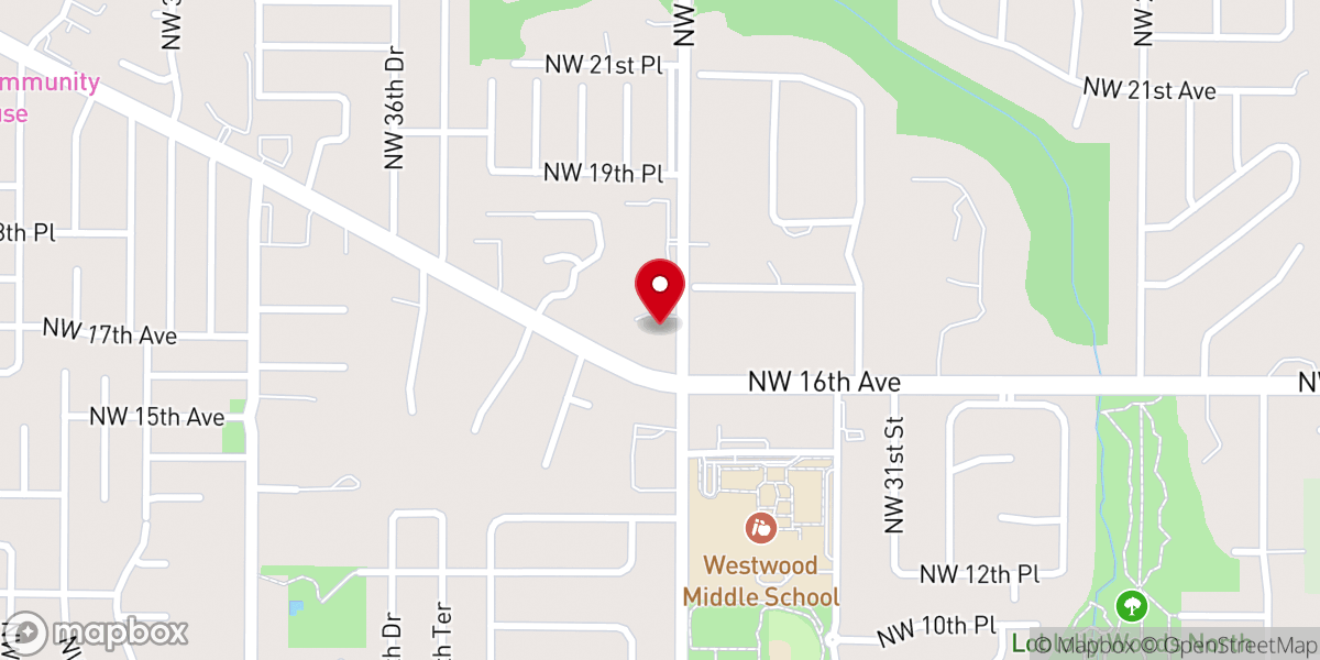 Map showing location of Zion Lutheran Church