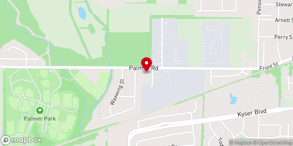 Map showing location of Midtown Baptist Church