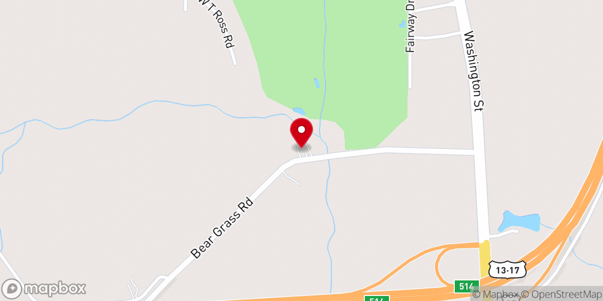 Map showing location of Back Swamp Church of Christ, Disciples of Christ