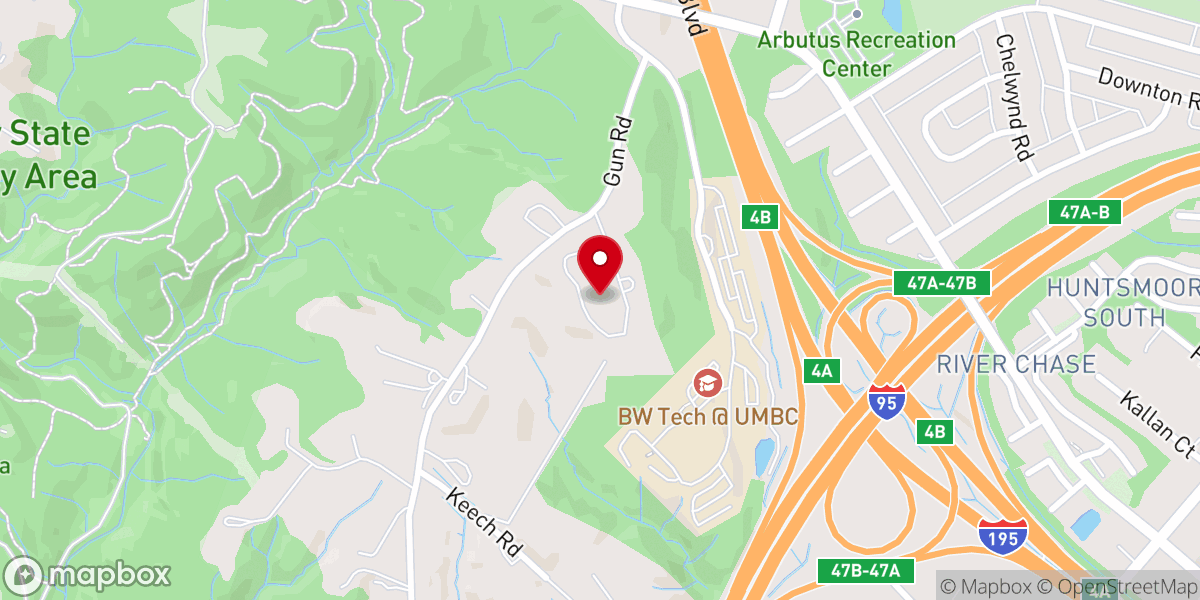 Map showing location of Oblate Sisters of Providence Convent