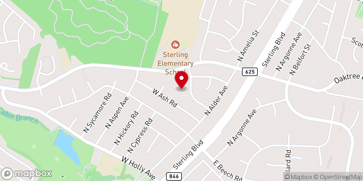 Map showing location of Sterling Park Baptist Church - Food Distribution Center