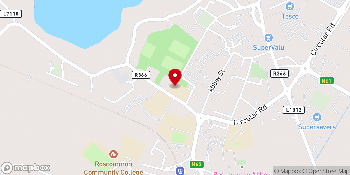 Map showing location of Meán-Scoil Muire gan Smál