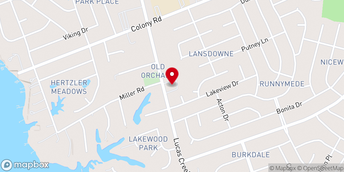 Map showing location of Warwick River Mennonite Church