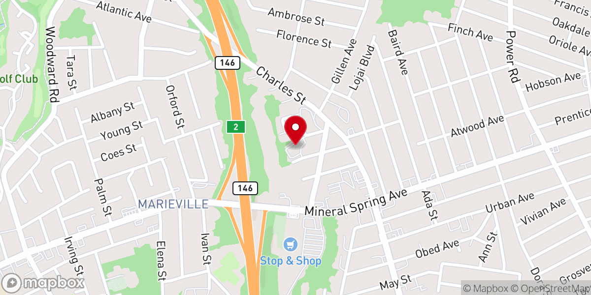 Map showing location of Knights of Columbus