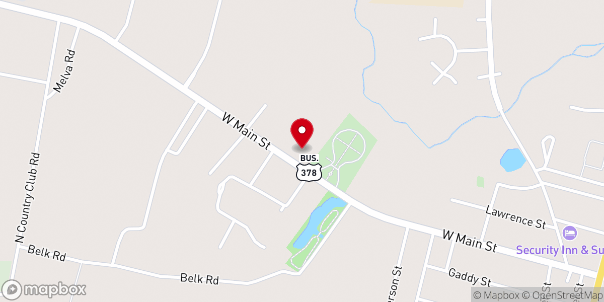 Map showing location of Lake City Church of God