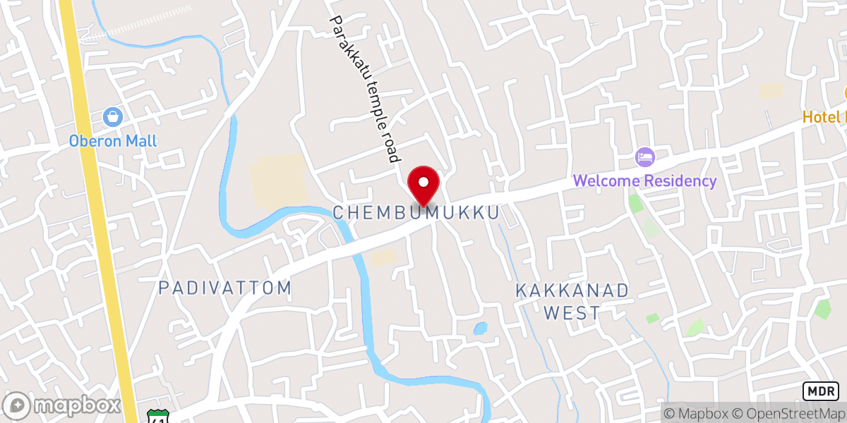 Map showing location of Palarivattom Sharon Fellowship Church
