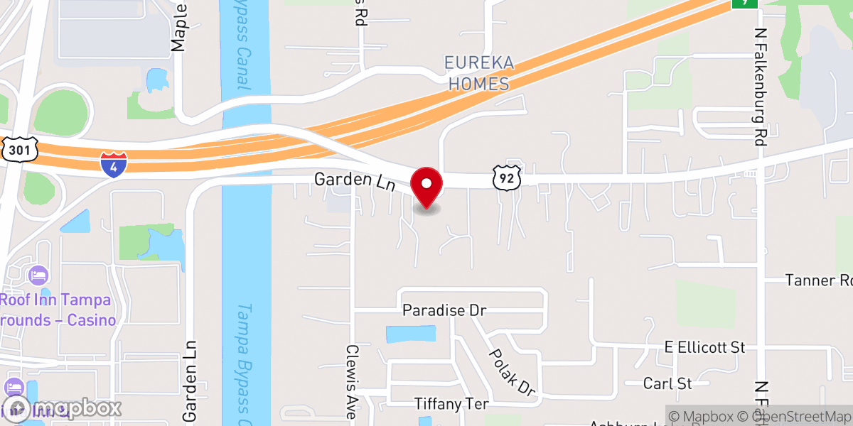 Map showing location of East Point Assembly of God