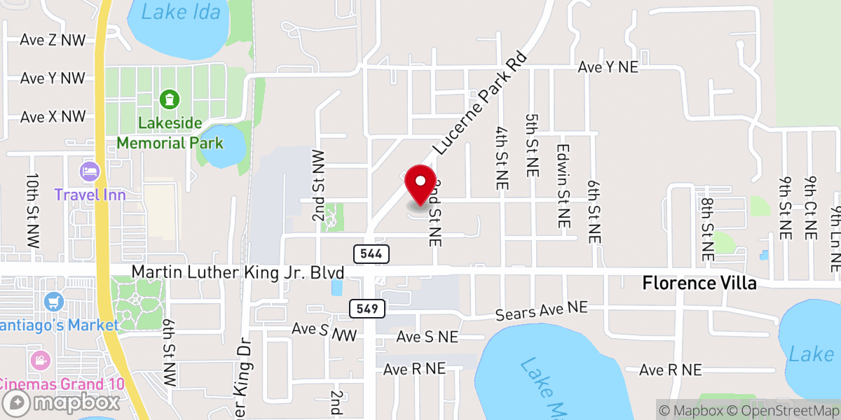 Map showing location of Abundant Believers Church