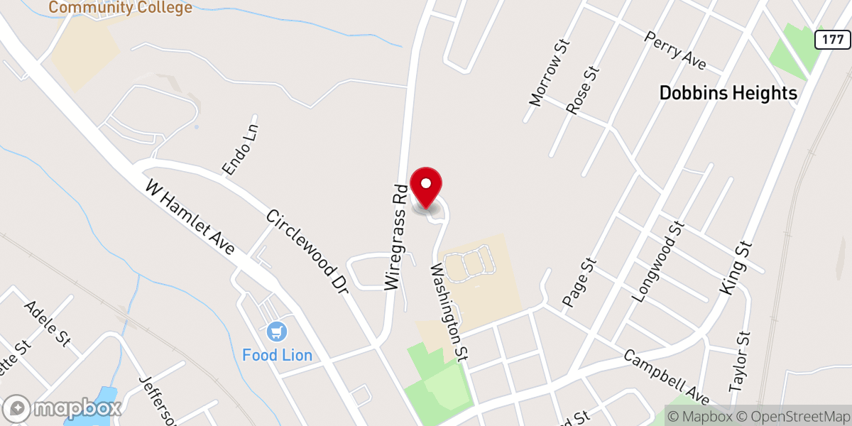Map showing location of piney grove baptist church