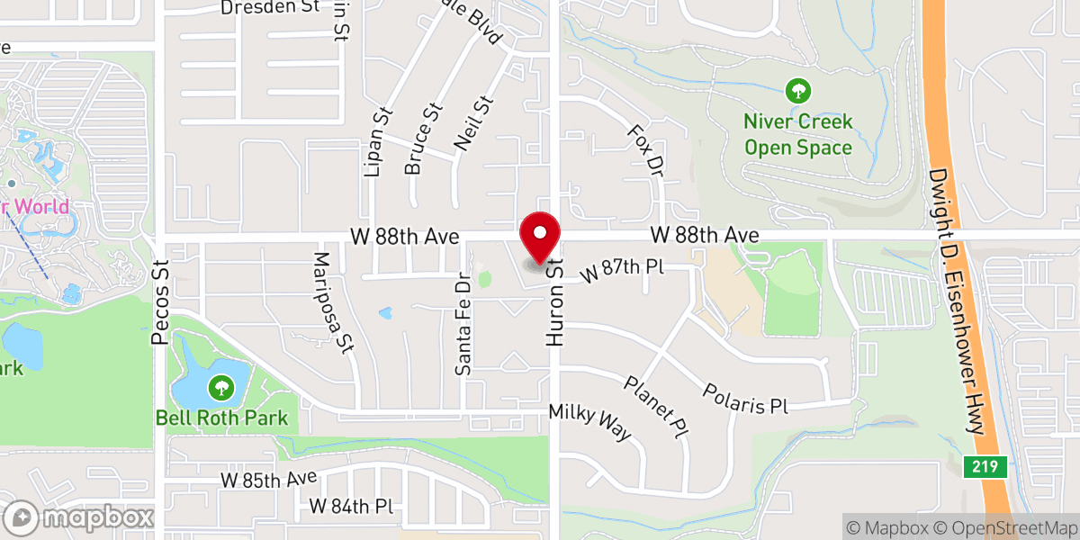 Map showing location of New Hope Bible Church