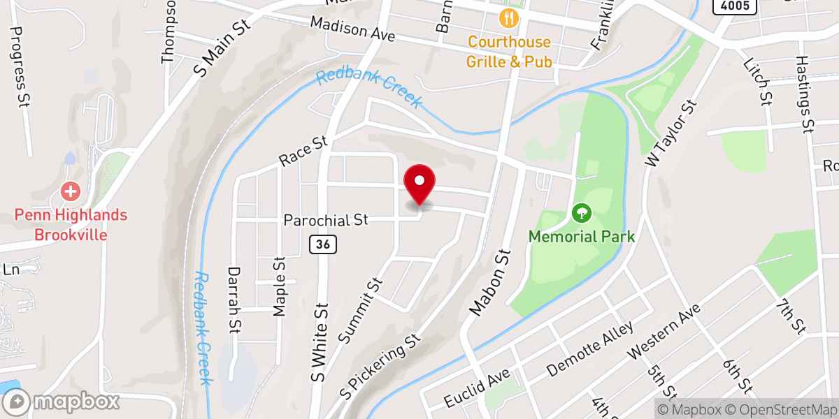 Map showing location of Saint Marys Church