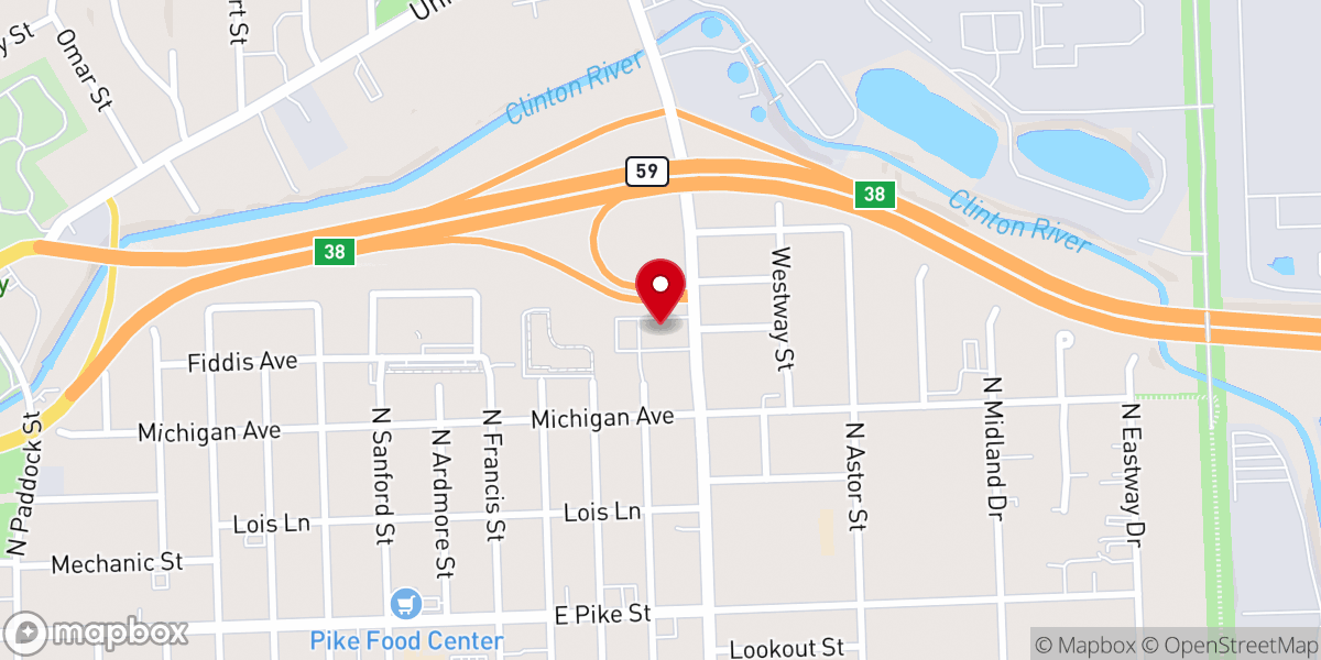 Map showing location of Church of Christ East Side Con