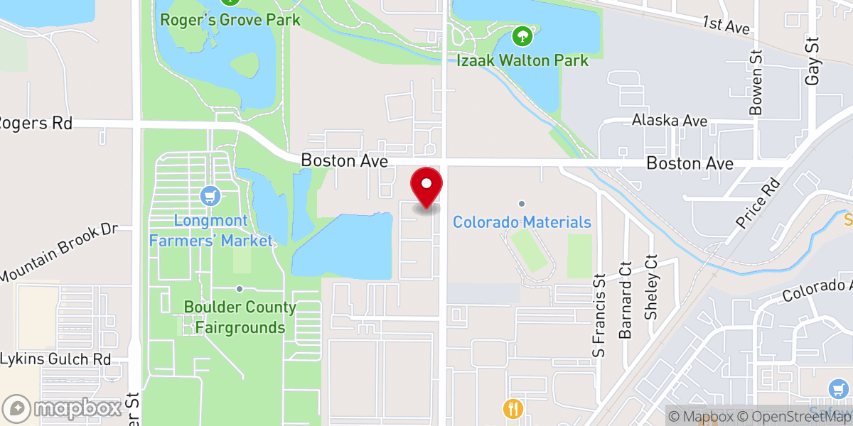 Map showing location of Connection Church Longmont