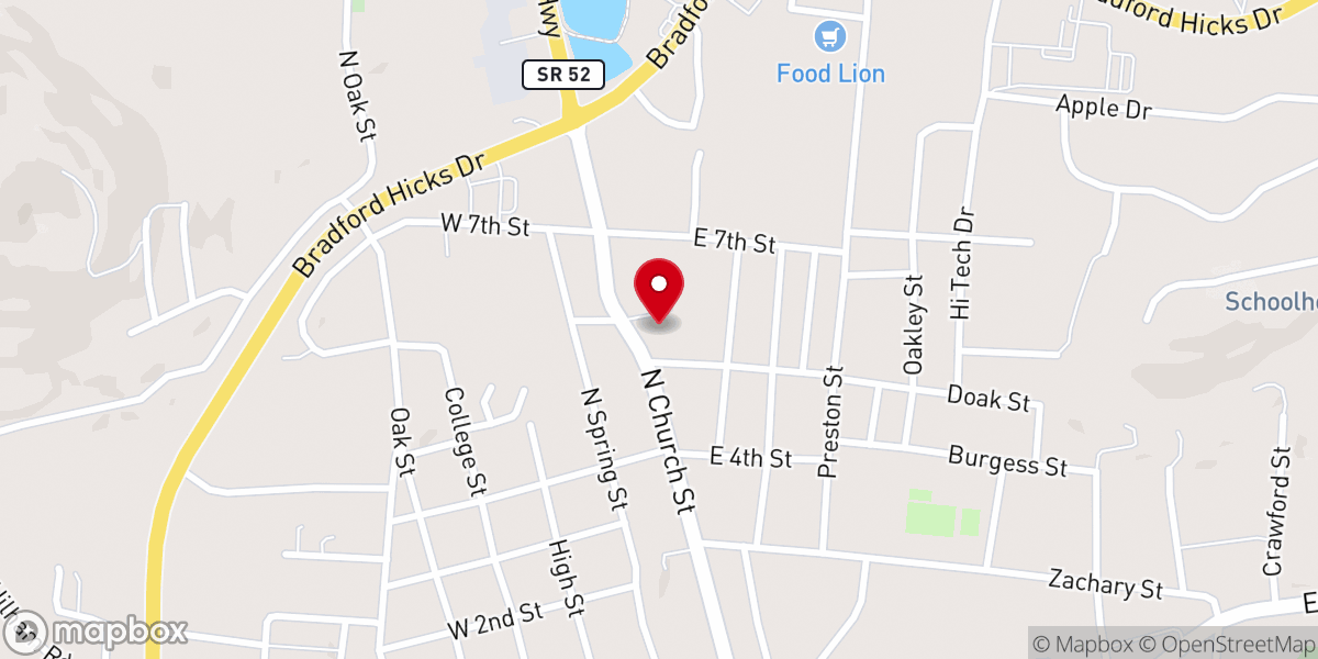 Map showing location of TN Department of Childrens Services