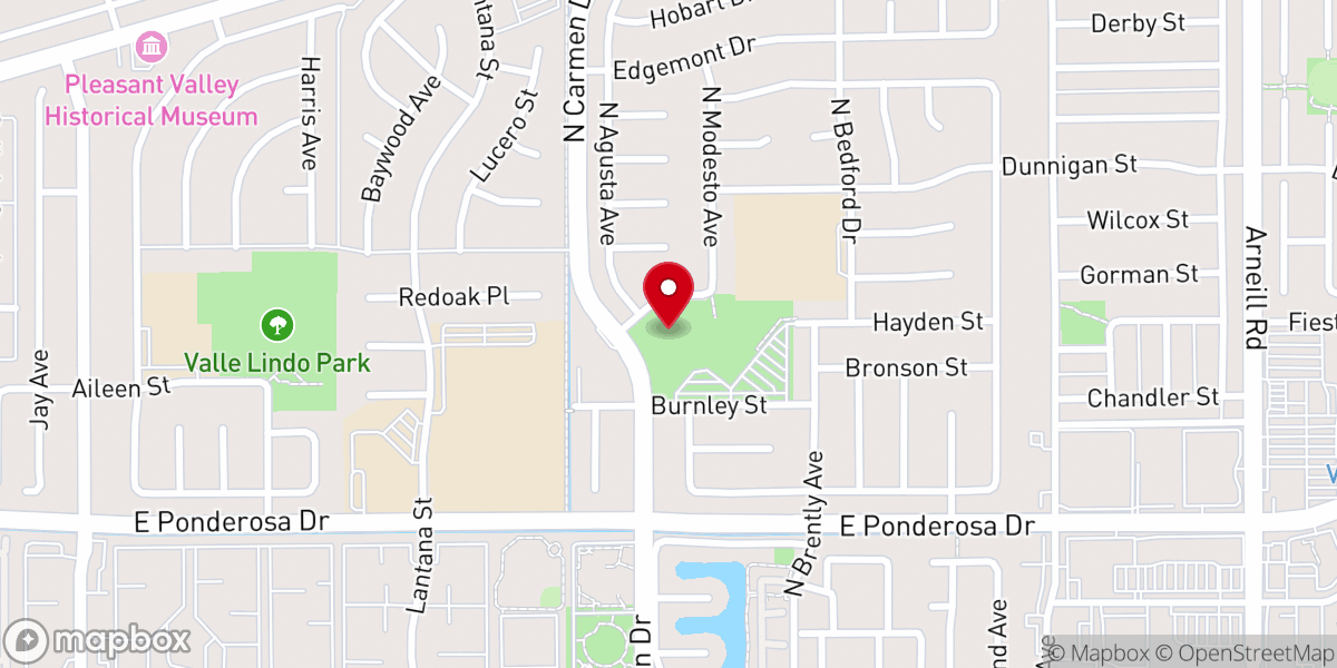 Map showing location of Community Center Park