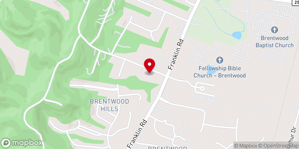 Map showing location of St. Mark Reformed Church