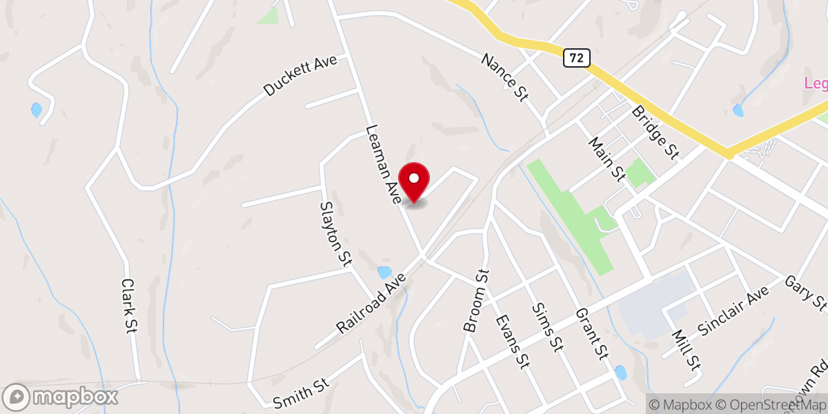 Map showing location of First Church Of God