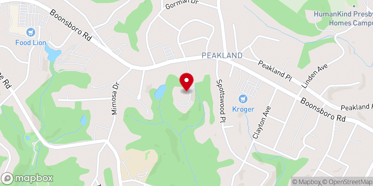 Map showing location of Church of the Covenant