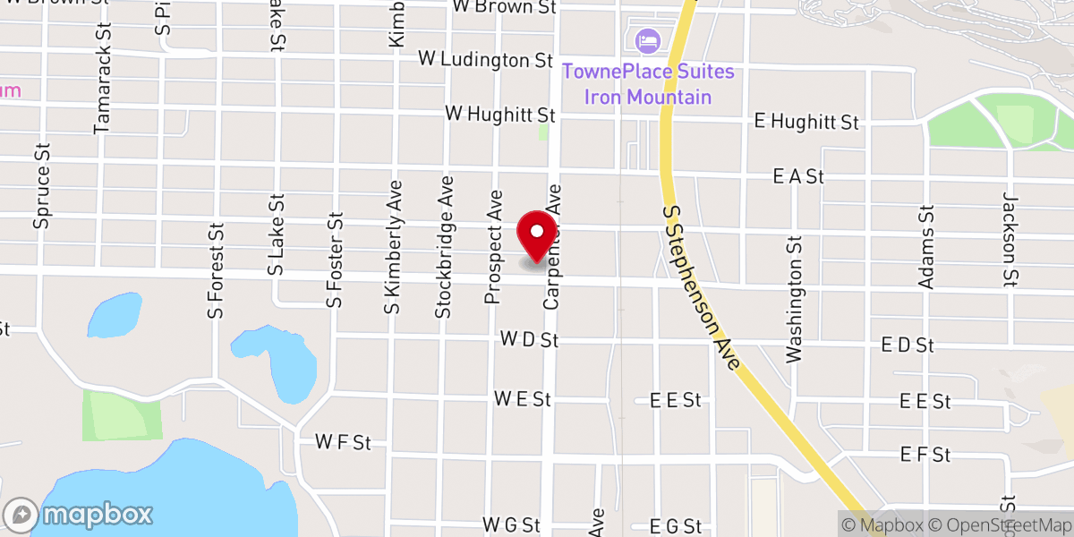 Map showing location of Strong Tower Church