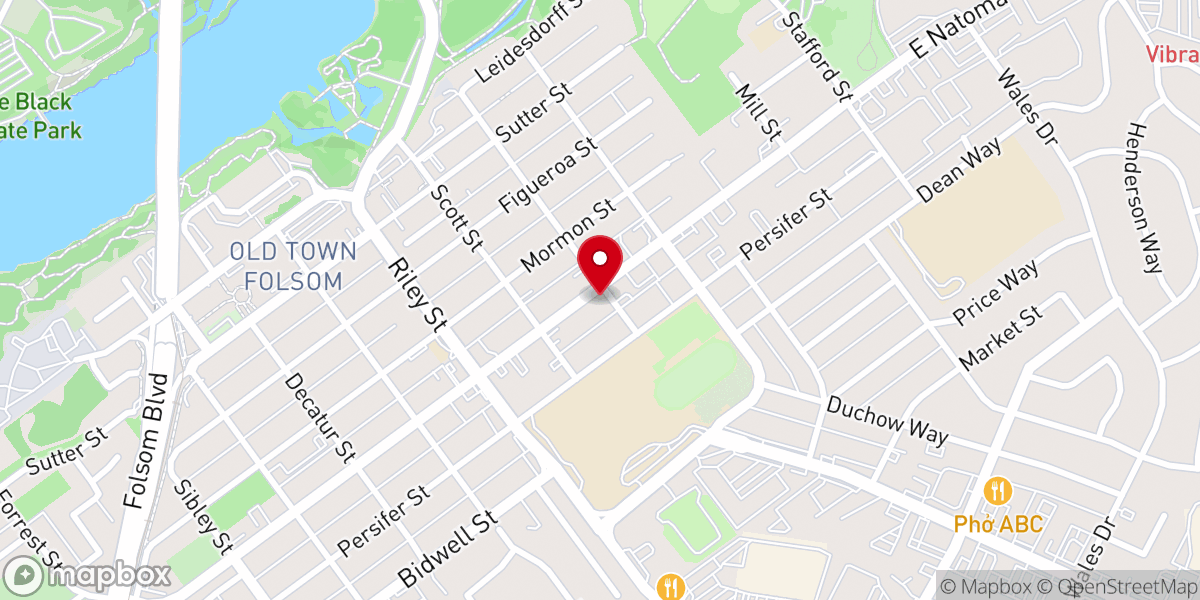 Map showing location of The Church in Folsom