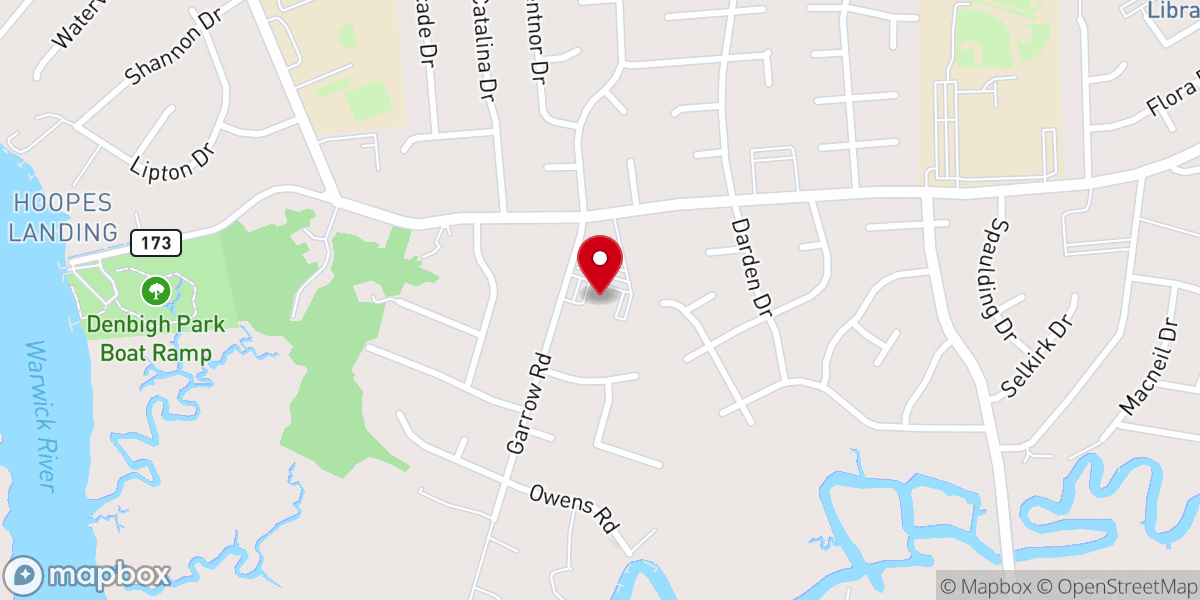 Map showing location of St. Jerome Catholic Church