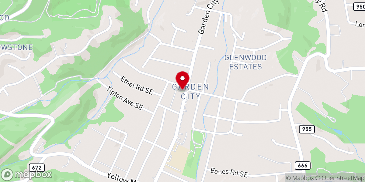 Map showing location of Garden City Church of the Nazarene