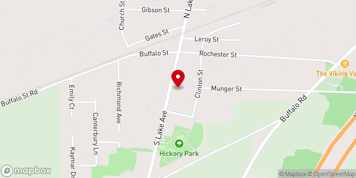 Map showing location of Bergen United Methodist Church