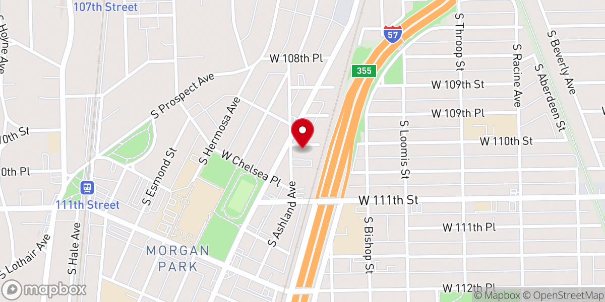 Map showing location of Chicago Morgan Park Seventh-day Adventist Church