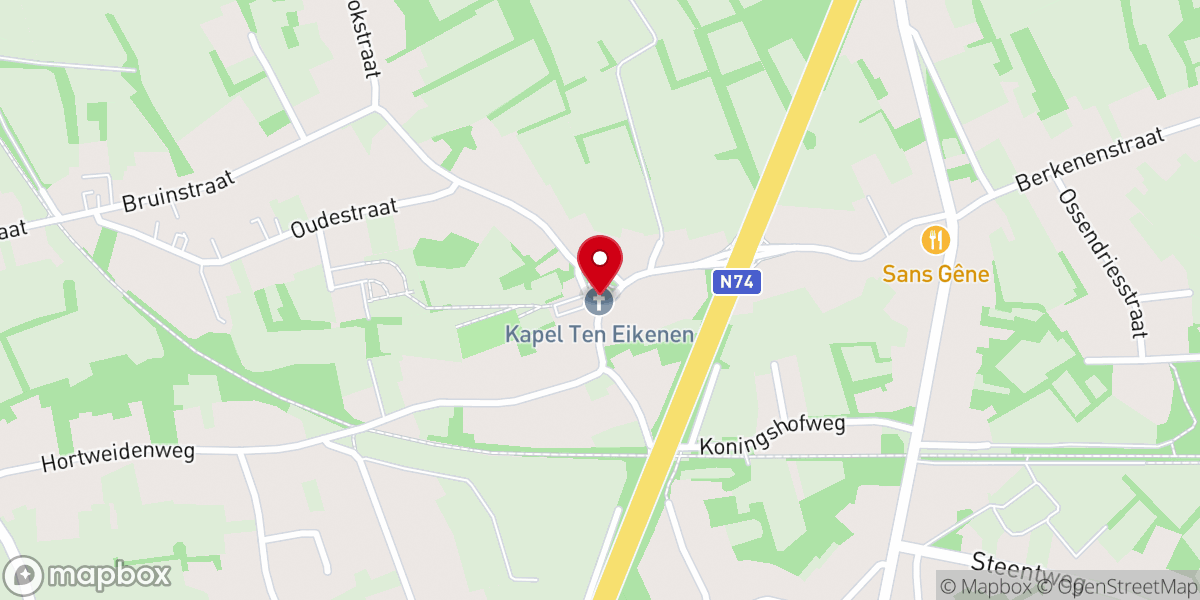 Map showing location of Kapel van Teneikenen