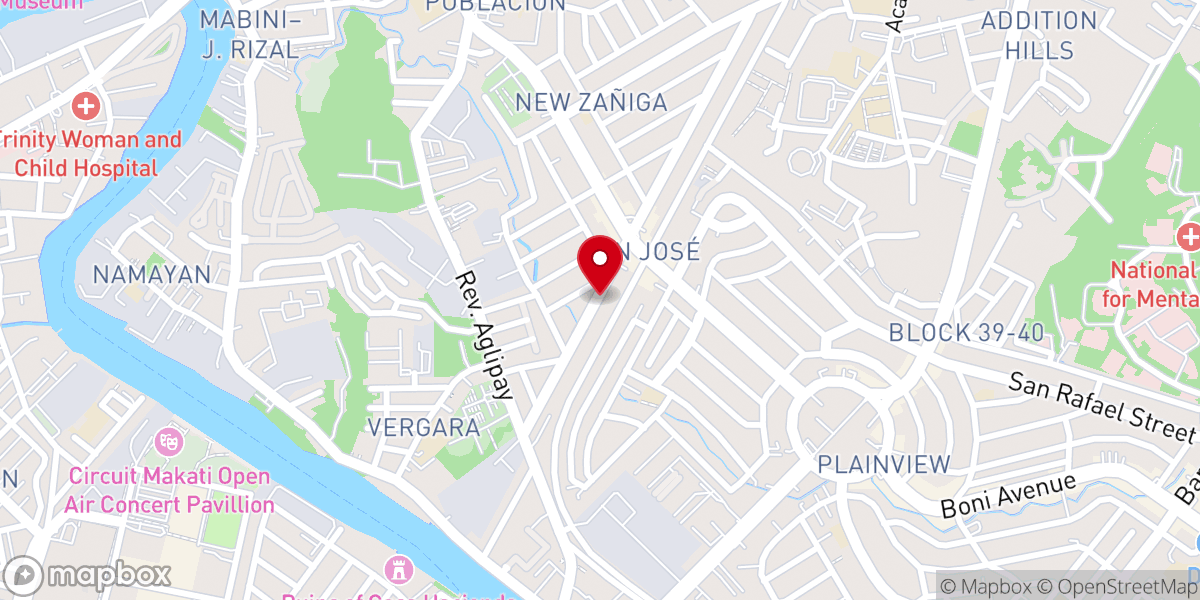 Map showing location of Sanctified Baptist Church - Mandaluyong