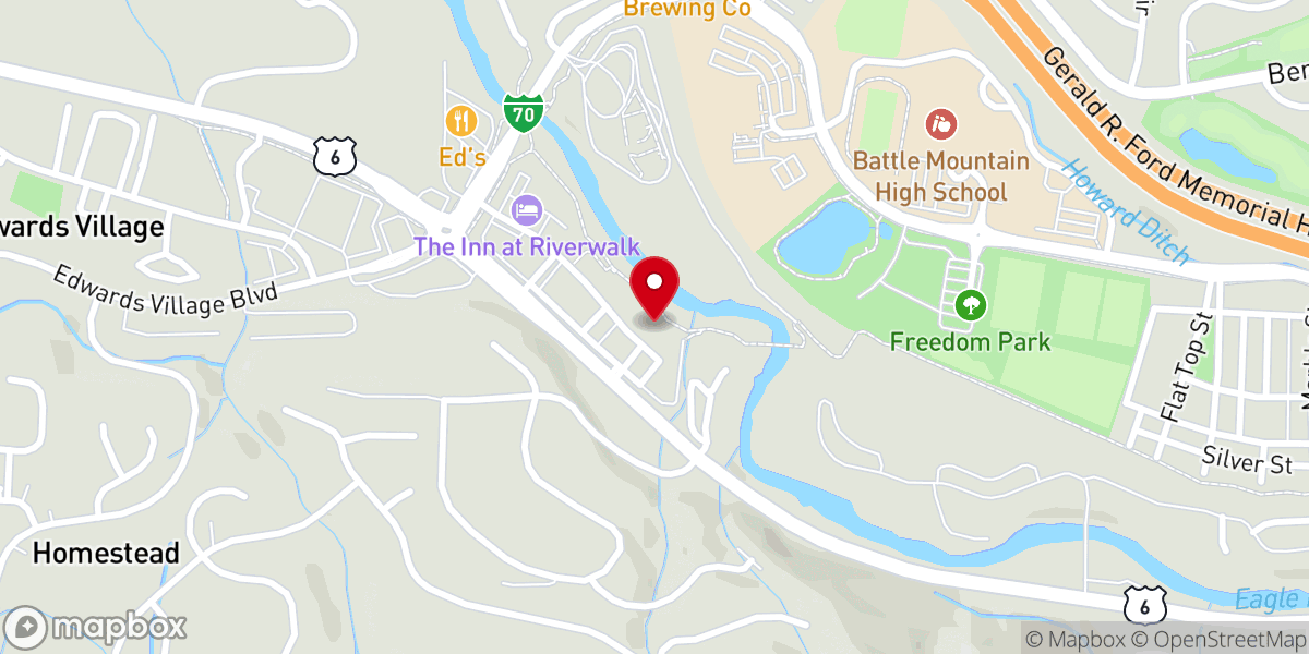 Map showing location of Mountain Life Calvary Edwards Offices