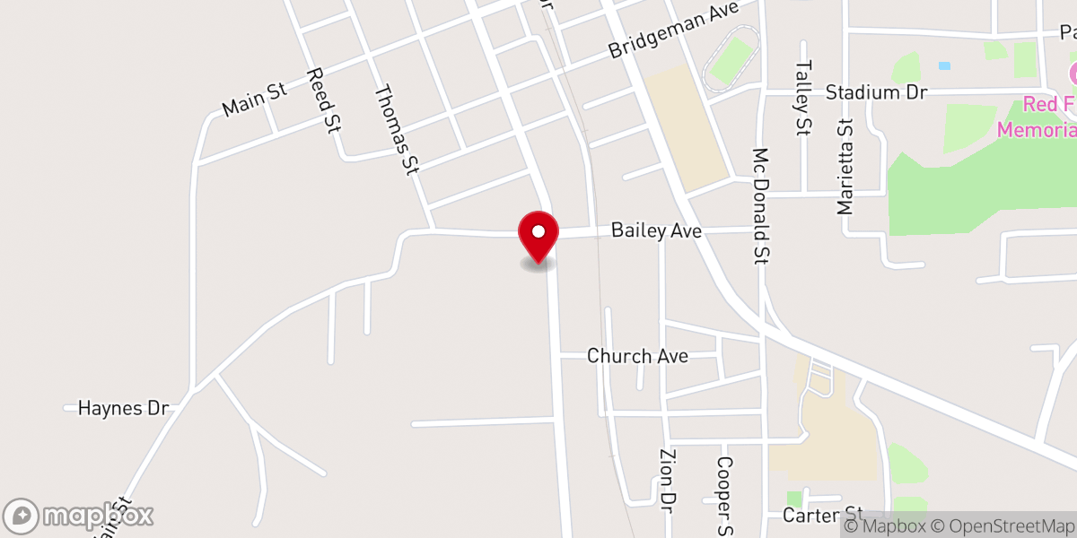 Map showing location of United Pentecostal Church