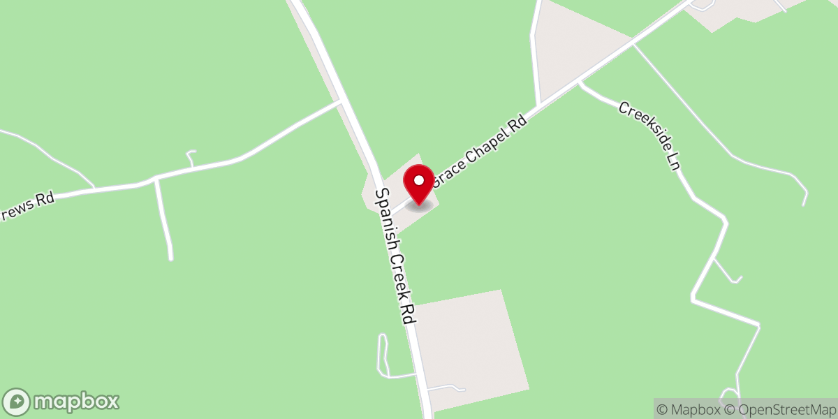 Map showing location of Grace Chapel