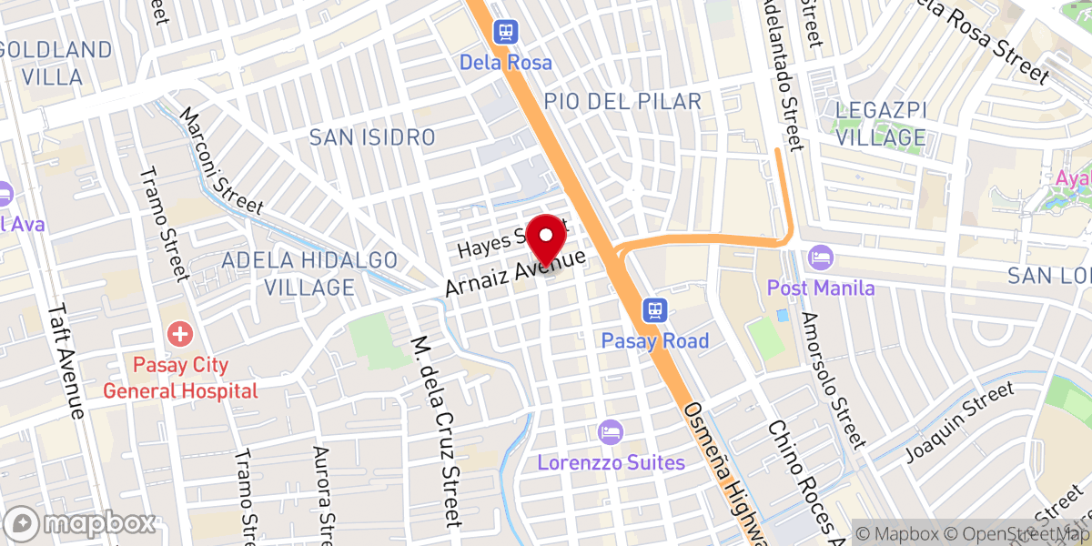 Map showing location of San Ildefonso Parish Church - Pio del Pilar, Makati City (Archdiocese of Manila)