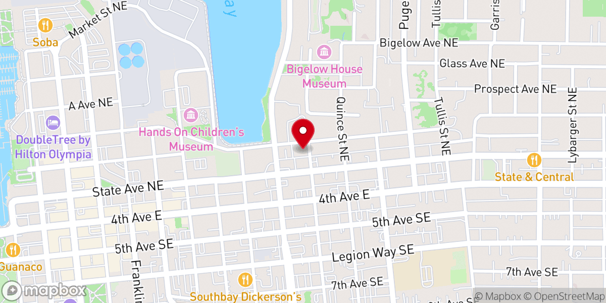 Map showing location of Harbor Church