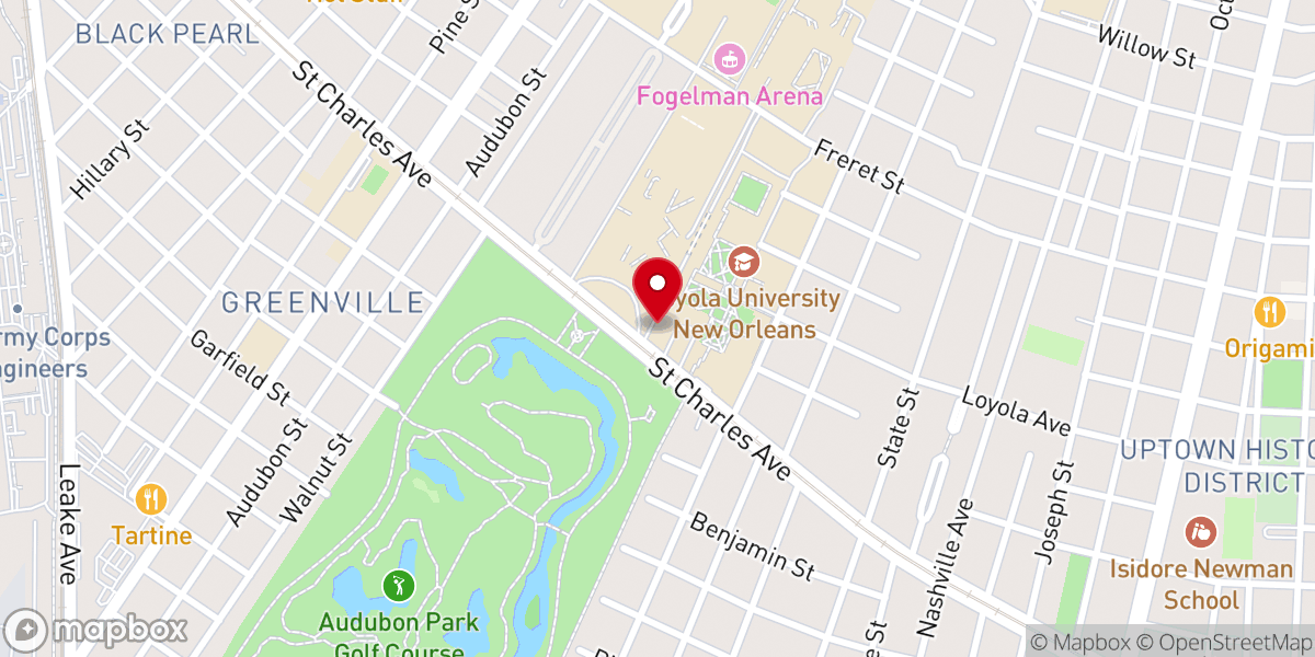 Map showing location of Holy Name of Jesus Church