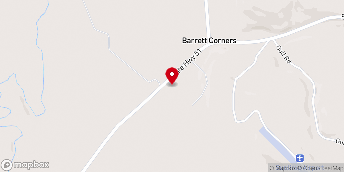 Map showing location of Saint Johns Lutheran Church