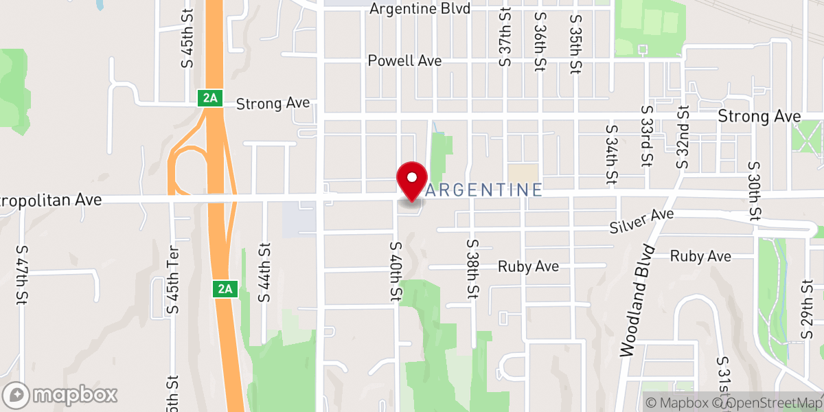Map showing location of Emerson Park Christian Church