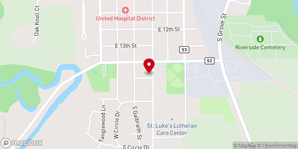 Map showing location of Faith Lutheran Brethren Church