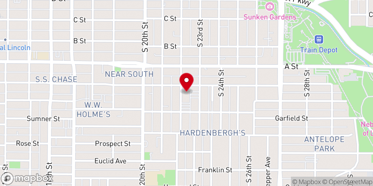 Map showing location of Grace Lutheran Church